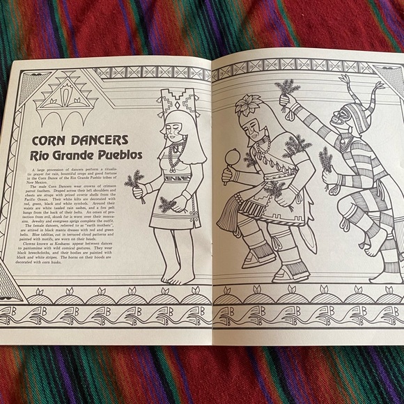VTG 76’ Dancing Indians Coloring Book by Rita Warner. New! Never Used! - Picture 6 of 9